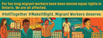 Justice for Migrant Workers banner