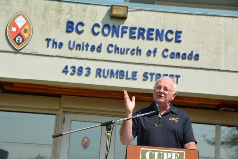 CUPE National President Paul Moist said the United Church of Canada needs to put its stated values of social and economic justice into action when dealing with its employees.