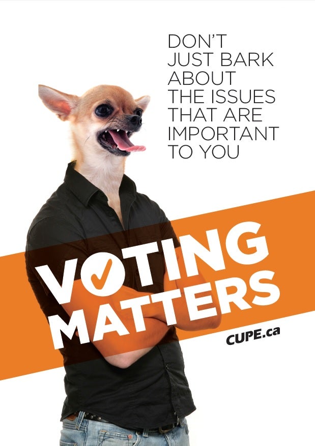 voting matters dog poster