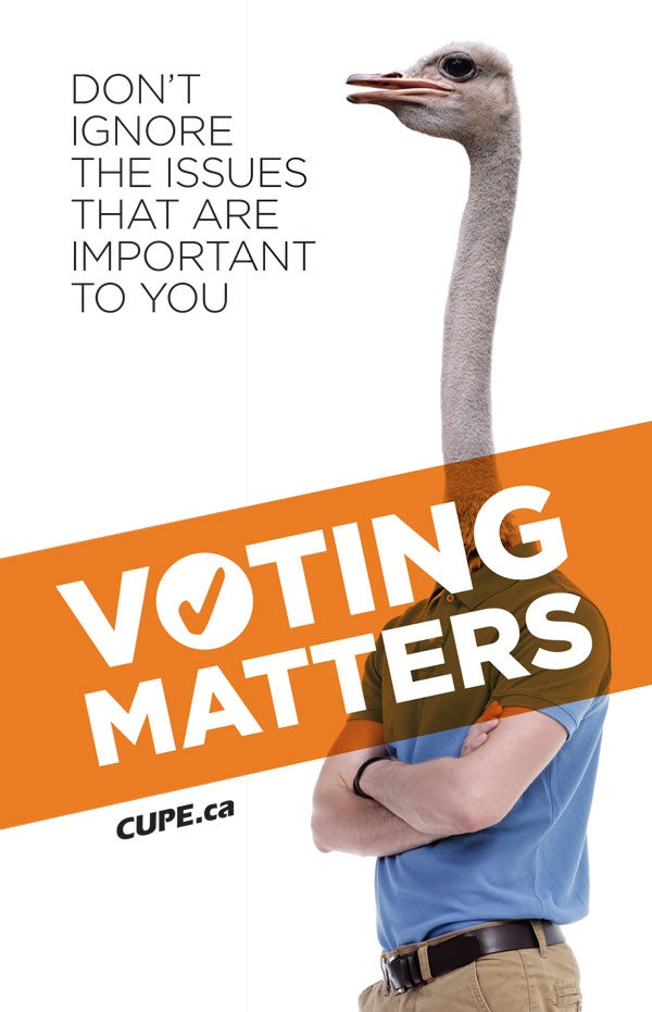 Election poster ostrich