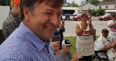 Charles Fleury supports striking workers Charles Fleury supports striking workers