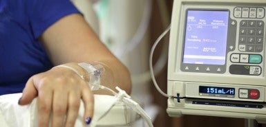 patient receives chemotherapy