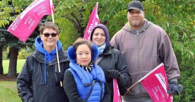 Peel CAS strike Nov 2016