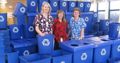 Blue bins