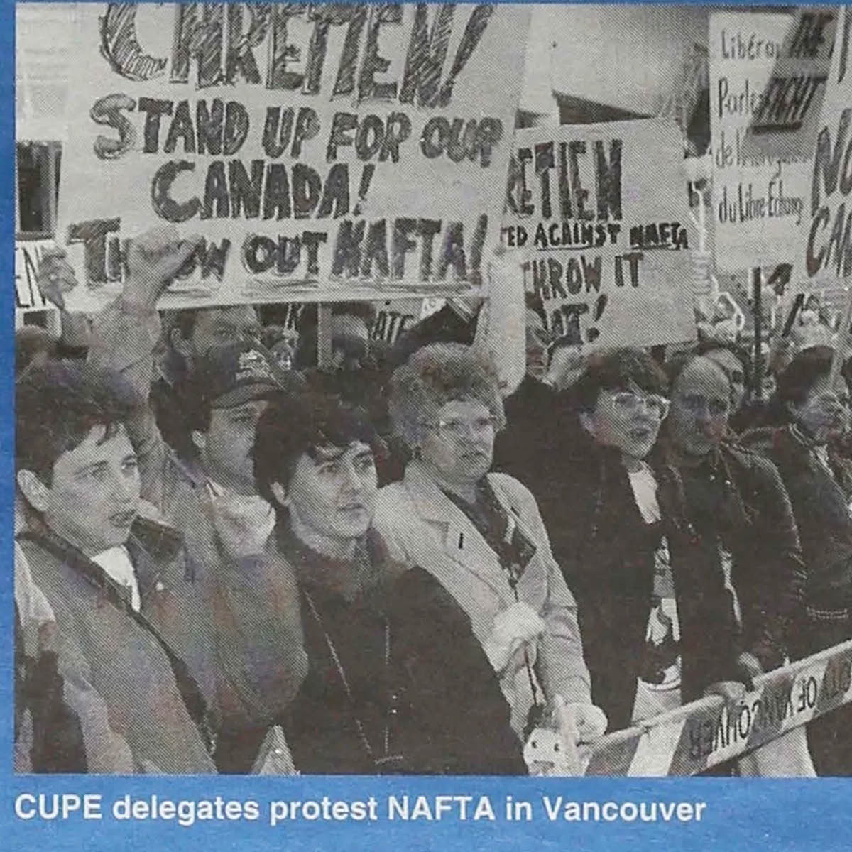 CUPE members protest NAFTA