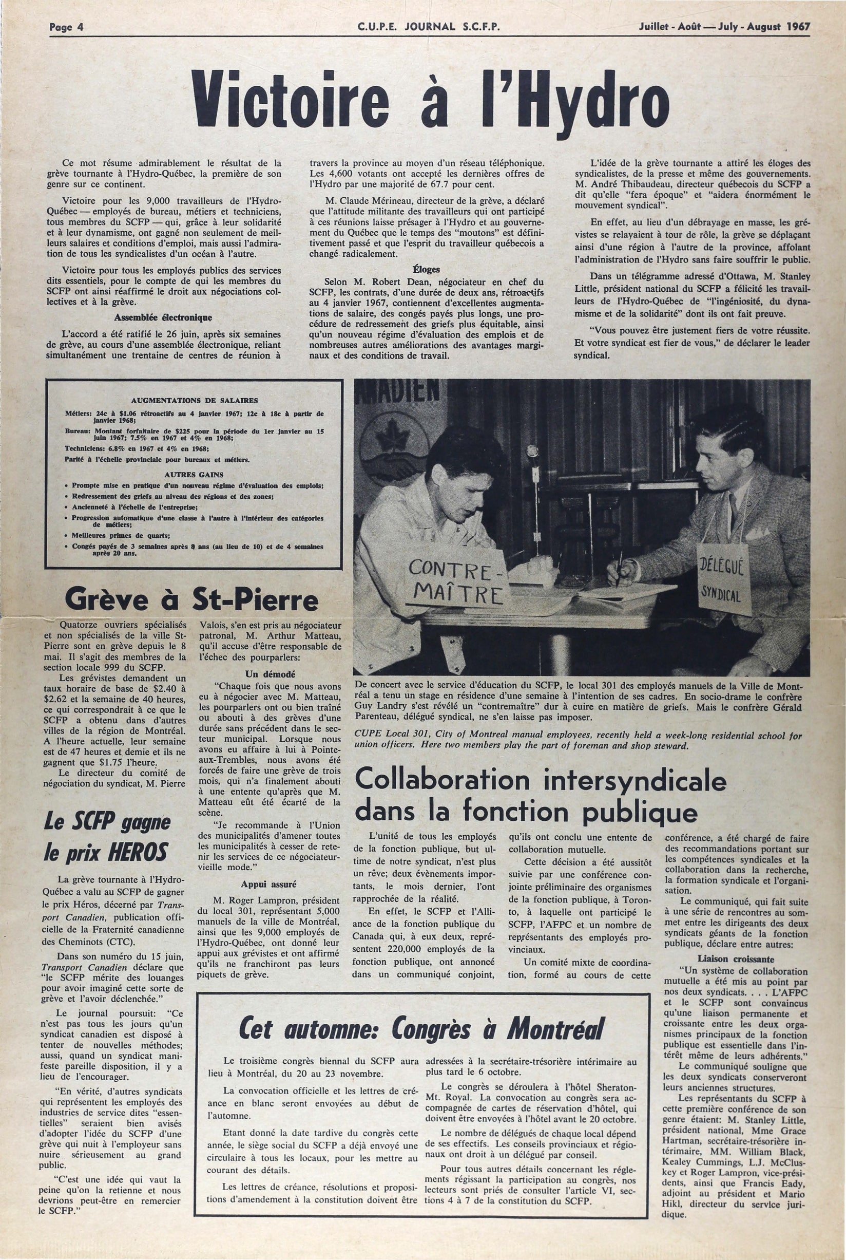 Journal, SCFP, Juillet-Août 1967, p.4  