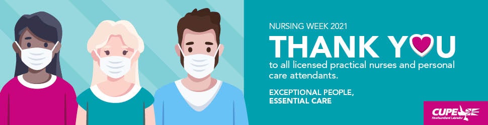 Digital ad. Nursing Week 2021: Thank you to all LPNs and PCAs