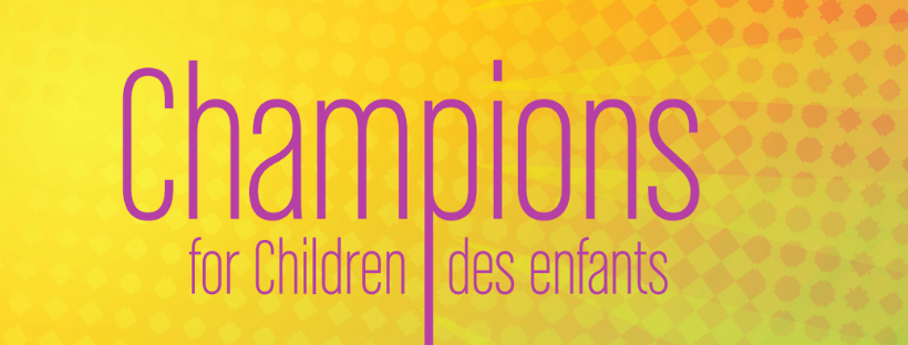 Text says Champions for Children | Champions des enfants