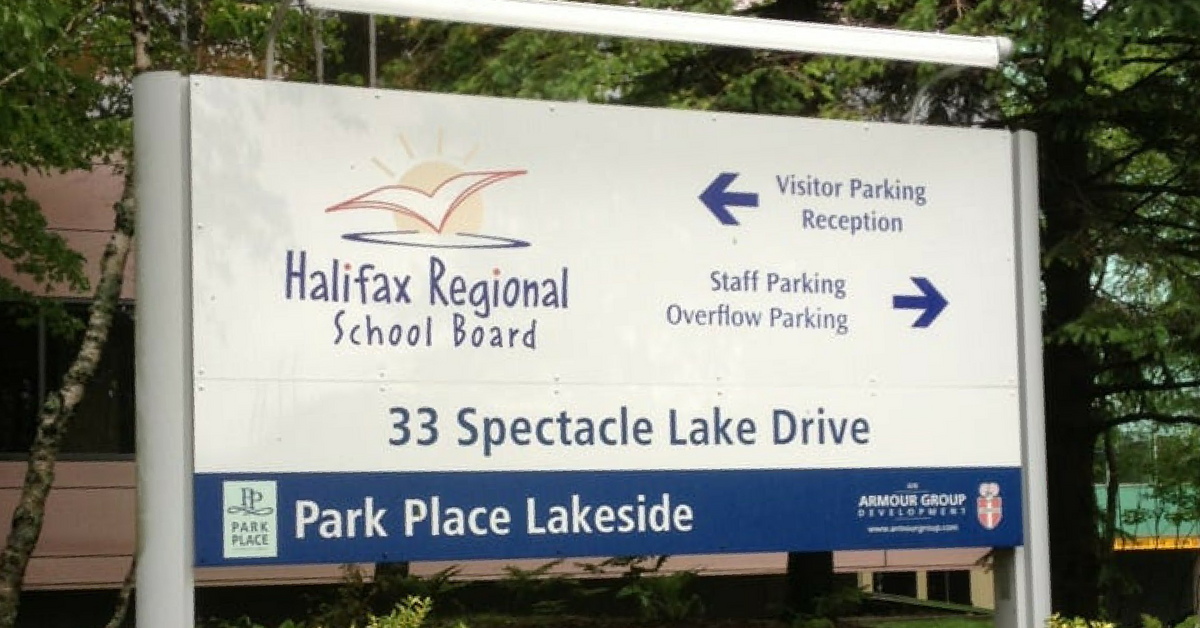 Halifax Regional School Board sign