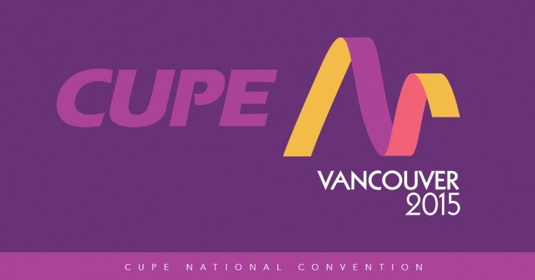 CUPE National Convention 2015 banner