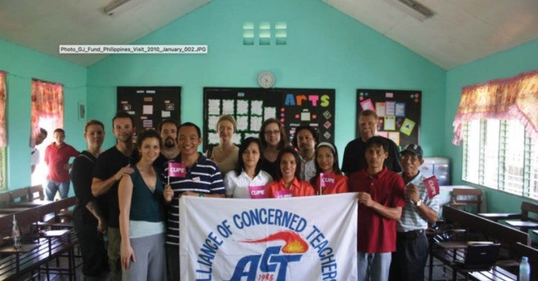 Photo of CUPE members part of a delegation to the Philippines in 2010