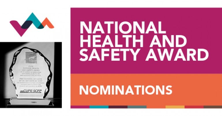 CUPE National health and safety award 