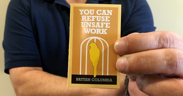 Right to refuse unsafe work card