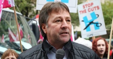 Charles Fleury at OCHU rally September 2018