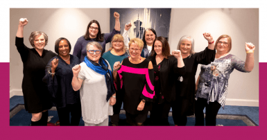 Candace Rennick and the women members of the NEB