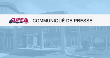 CUPE NS Comminque de presse