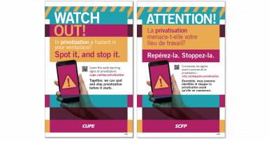 Early Warning Signs of Privatization poster