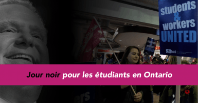 Jour noir pour les étudiants en Ontario