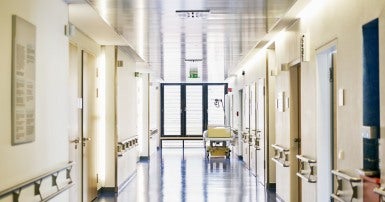 Hallway of hospital