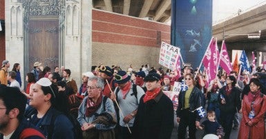 CUPE protests at the Quebec Summit of the Americas in 2001