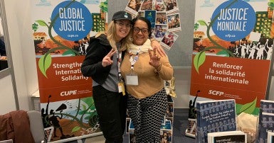Photo of Arisleydis Hidalgo Leyva at a CUPE event