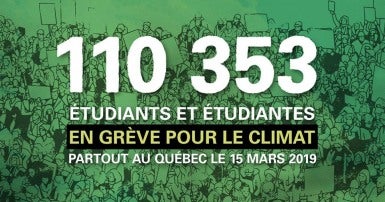 Un signe pour la grève du climat étudiant