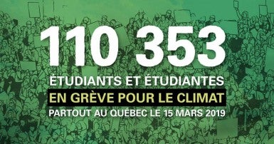 Un signe pour la grève du climat étudiant