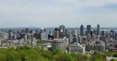 Le centre-ville de Montréal. Photo SCFP