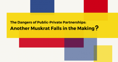 Web banner: The Dangers of Public-Private Partnerships: Another Muskrat Falls in the Making?