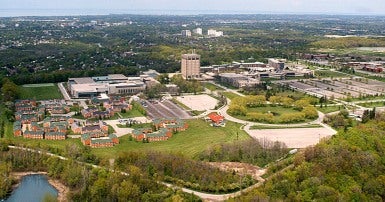 Aerial view of Brock University