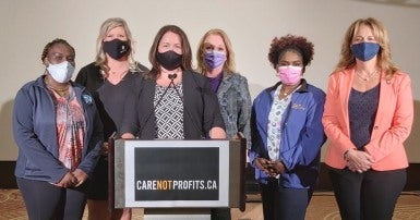 Care not profits media conference