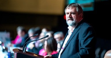 Mark Hancock at CUPE National Convention 2023