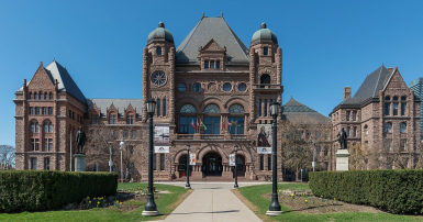 A south view of Ontario Legislative Building, Toronto. Wikimedia