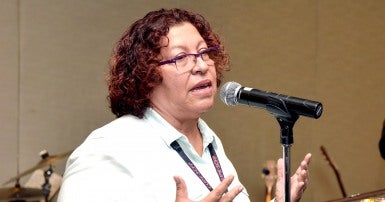 MEC leader Sandra Ramos at CUPE national convention