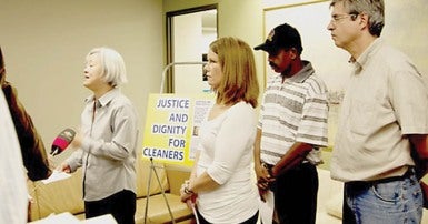 Justice and Dignity for Cleaners campaign