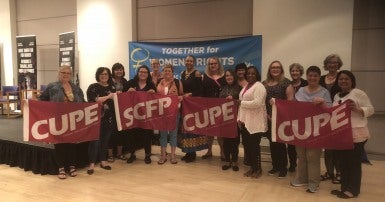 CUPE delegates at the Women Deliver global conference