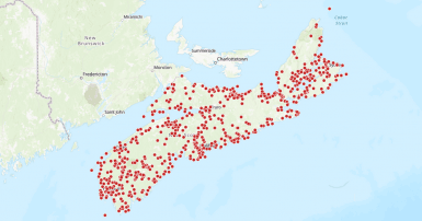 Image from the Mi’kmaw Place Names Digital Atlas and Website Project via https://www.mapdev.ca/placenames.