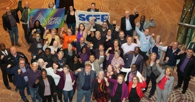 Major unions' presidents united to support CUPE and OSBCU in 2022