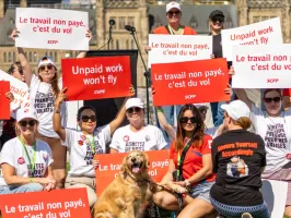 Rally Air Canada Parliament Hill