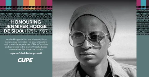 Jennifer Hodge de Silva, a Montréal-born documentary filmmaker. Her ground-breaking work traced the experiences of Black Canadians and gave voice to the many ethnically diverse communities that shape our country.