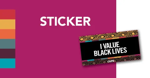 Sticker: I value black lives