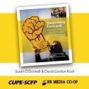 Image of the book cover - a protester holding a yellow fist placard