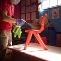 cleaning a classroom