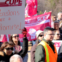 Les membres du SCFP se rassemblent pour les pensions