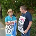 Mark Hancock on CUPE 1816 picket line