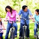 Family of four on bicycles Basic income guarantee: What’s the BIG idea?