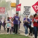 Alberta education workers rally