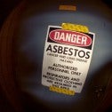 Asbestos danger sign Asbestos danger sign