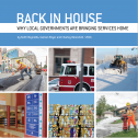 Back in house report cover with six photos of municipal services