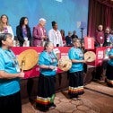 Indigenous drummers open the CUPE Ontario Convention 2023